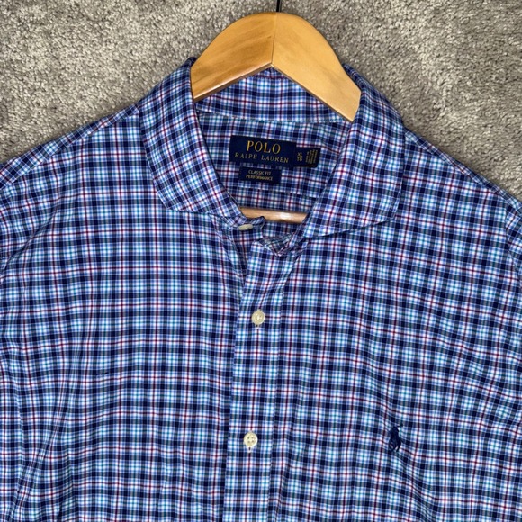 Polo Ralph Lauren Men's XL Classic Fit Performance Button Down Shirt Blue - Picture 3 of 11